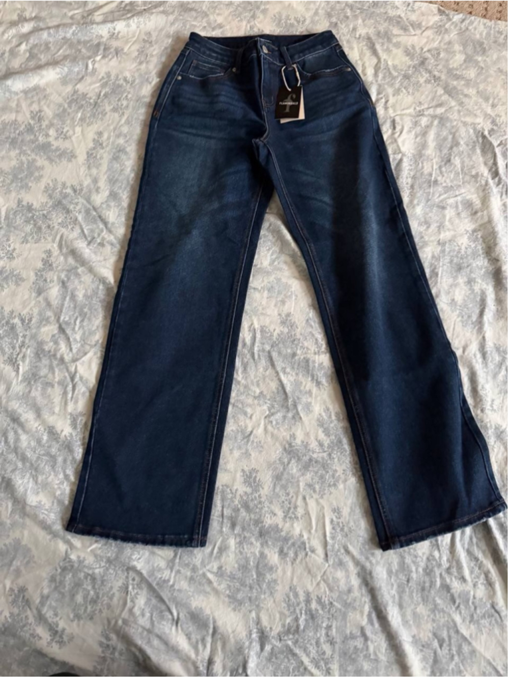 Flamingals Mid Rise Straight Leg Jeans for Women S